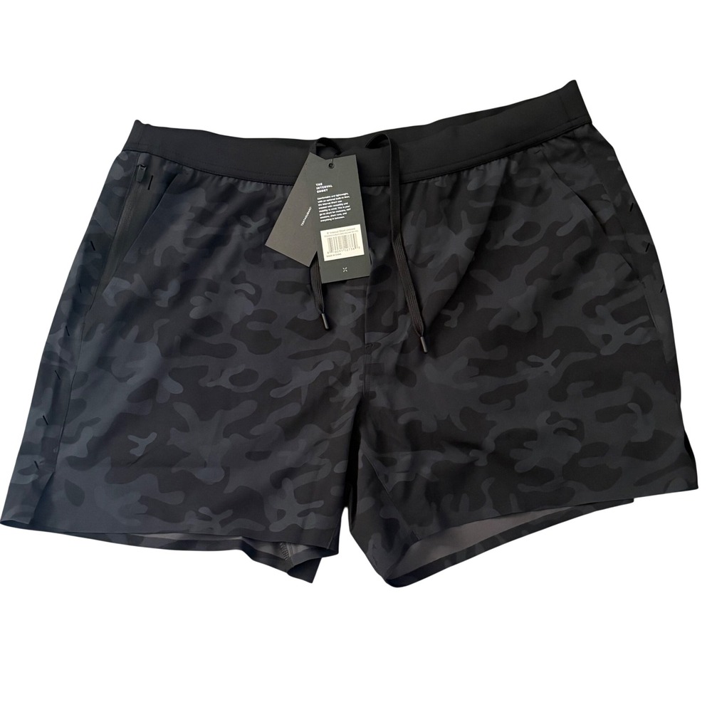 Ten Thousand Interval Short 5in Unlined Black Camo Mens XXL TTSH002V3 Training